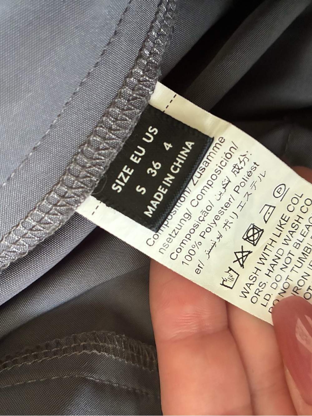 ✨ Y2K SHEIN Grey Cross-Wrap Asymmetric Waist Wide Leg Cargo Pants Small - Picture 2 of 9